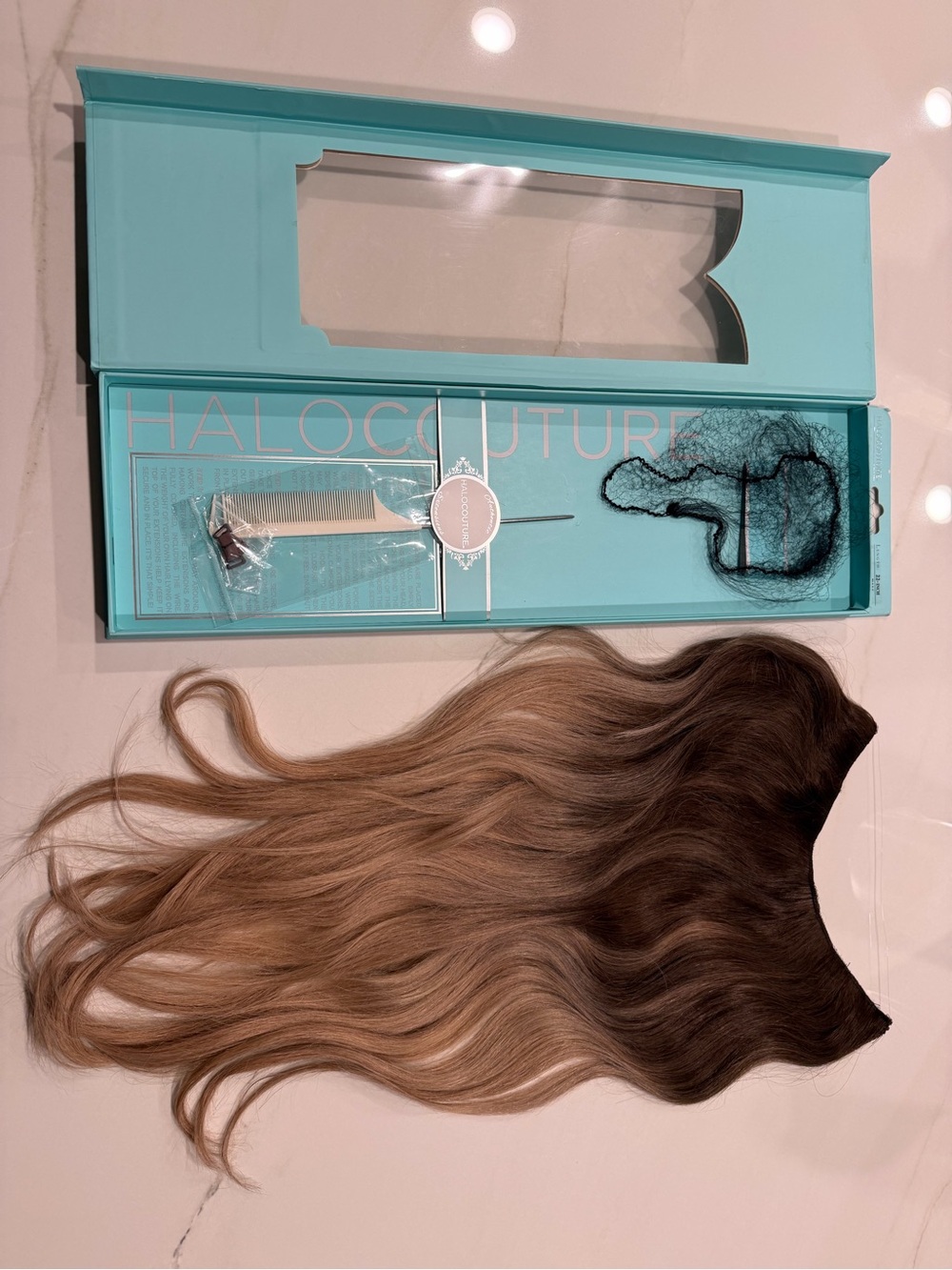 Ombre Brown to Blonde Women’s Halo Hairpiece